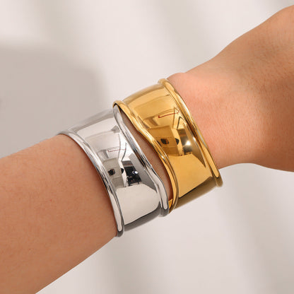 Sculpted Charm Open Cuff Bracelet
