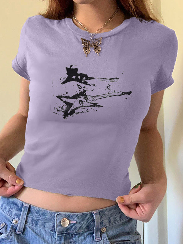 Vintage Guitar Hand Printed Tee