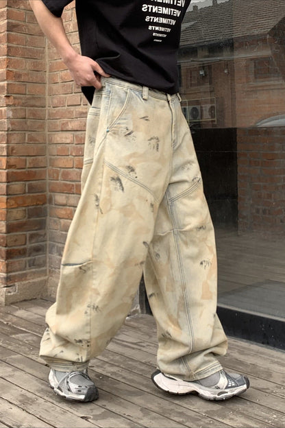 Heavy Duty Washed Bootcut Pants