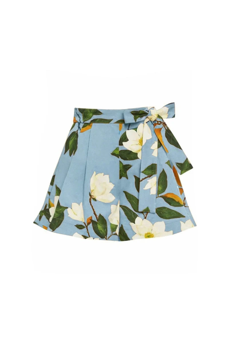 Conjunto de traje de baño de una pieza con estampado floral fresco