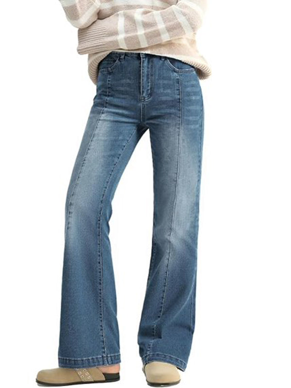 Slim Fit Blue Flare Jeans