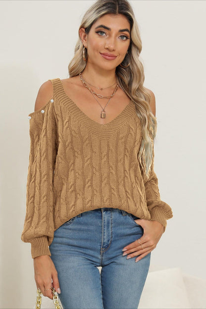 Deep V Sexy Off-Shoulder Loose Pullover Sweater