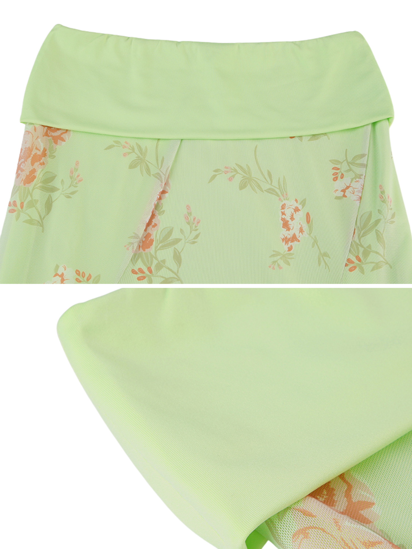 Aries Floral Mesh Skirt