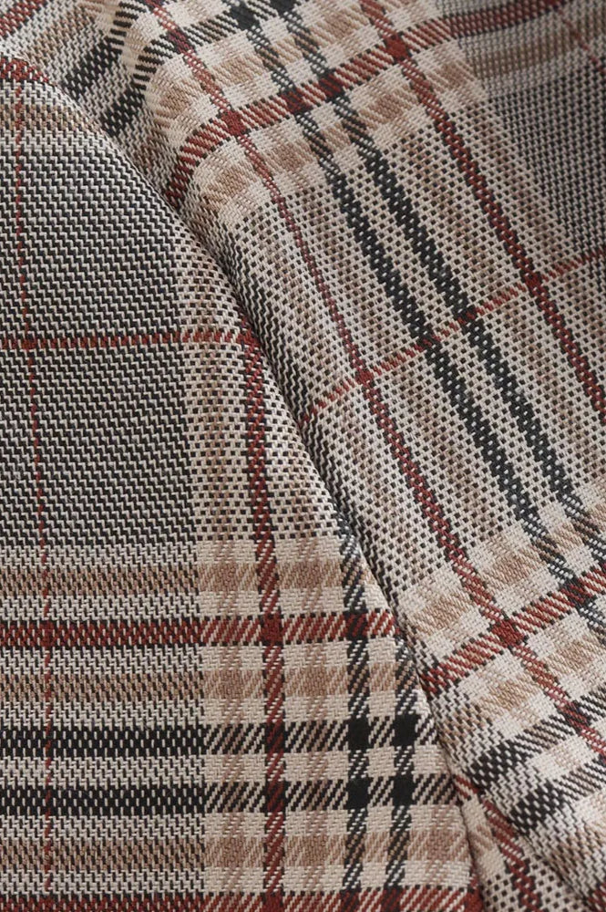 Plaid Short Casual Blazer