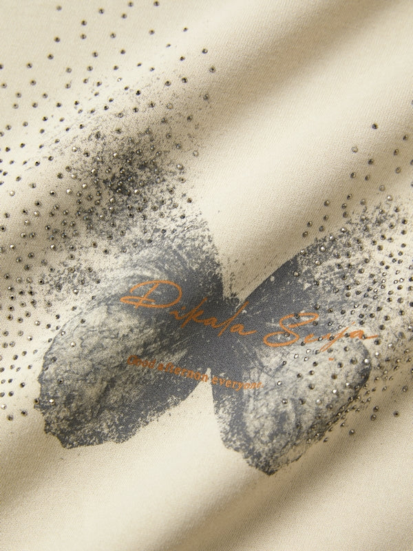 Butterfly Print Oversized Hoodie