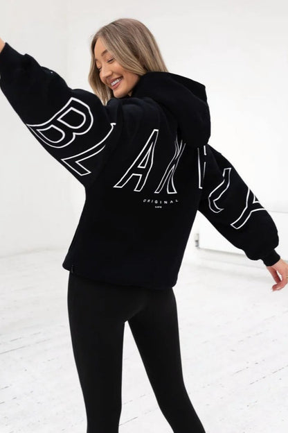 Printed Thick Loose Hoodie