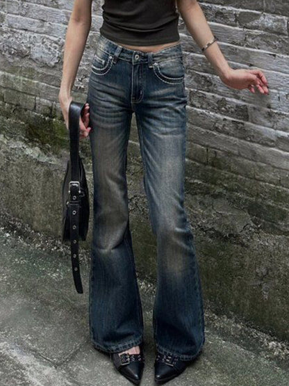Slim Drag Floor Slim Flare Jeans