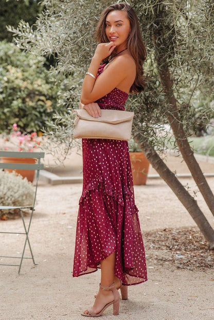 Elegant Polka Dot Maxi Dress | Ideal for Summer