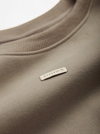 Solid Color Label Embellished Oversized Hoodie