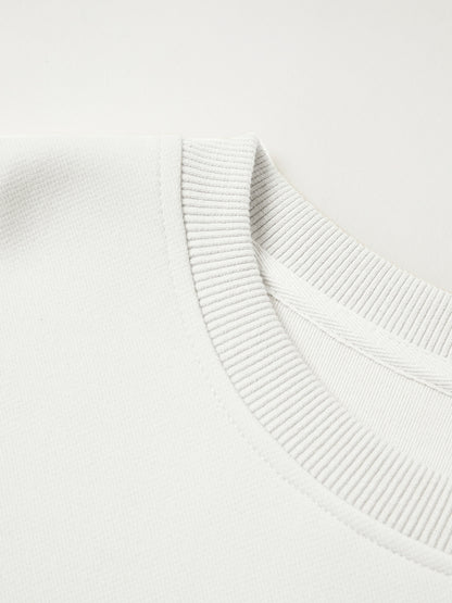 Embroidery Drawstring Sleeve Decor Oversized Hoodie
