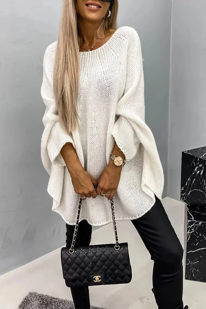 Suéter extragrande de cachemira para mujer con diseño minimalista | Ideal para otoño/invierno