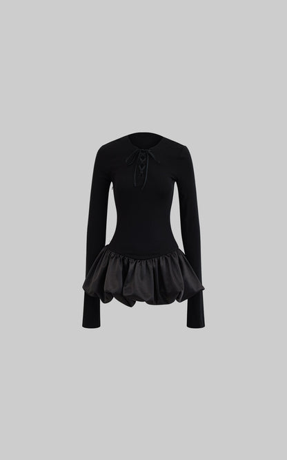 Puff Hem Dress