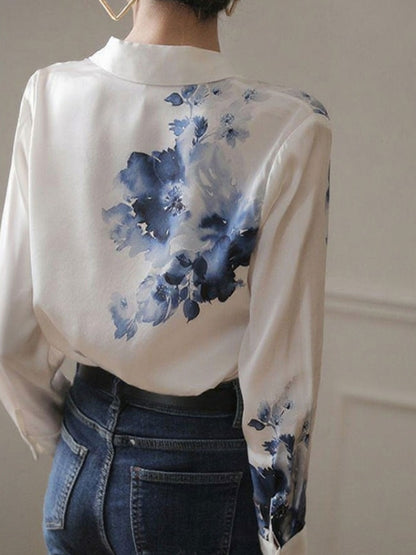 Trinity Daily Polo Collar Satin Printed Shirt