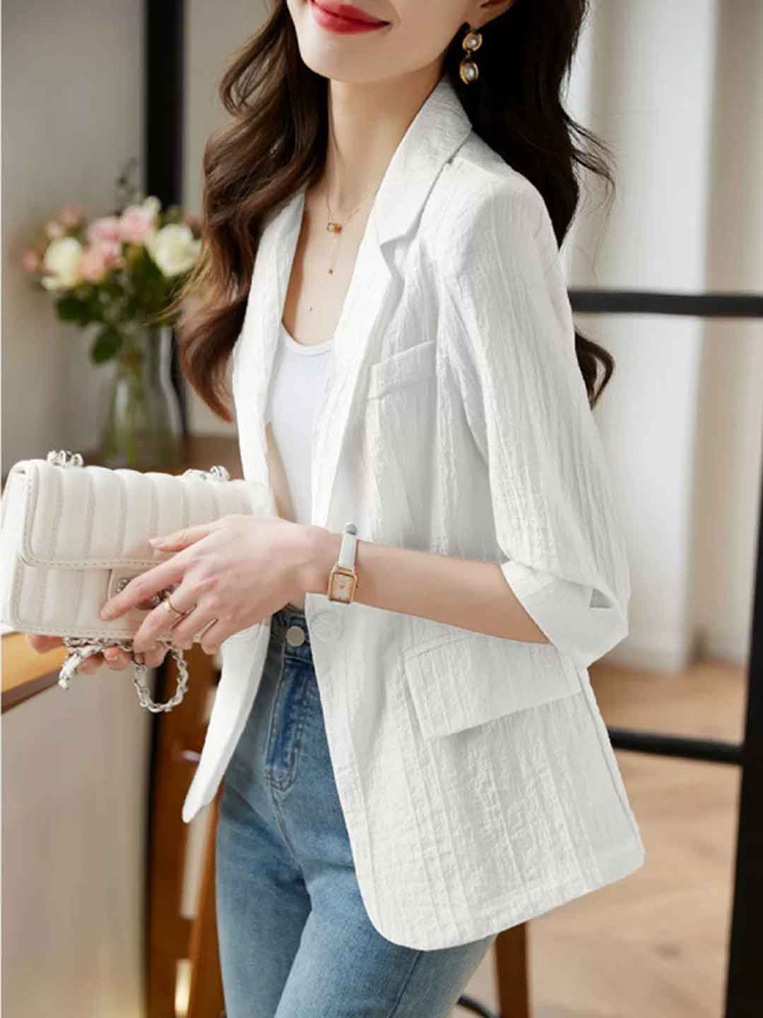 Sydney Casual Solid Color Suit Shirt