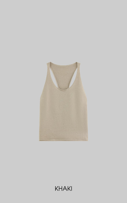 Backless Knit Tank Top