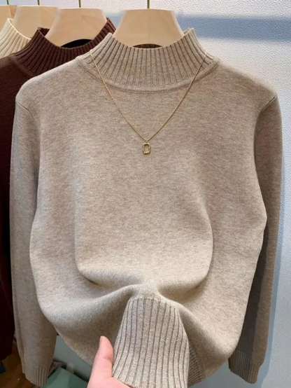 Suéter de cuello alto suave y transpirable para mujer | Ideal para otoño/invierno