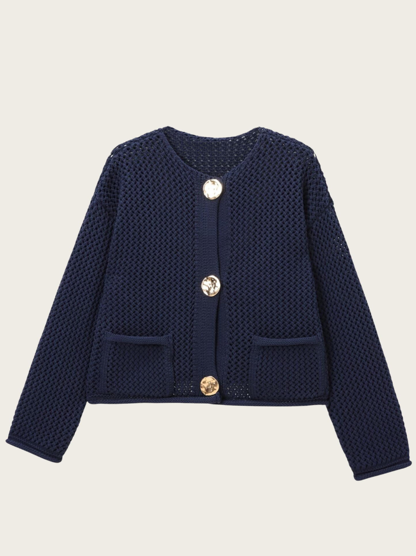 Klaira Button-Front Knit Cardigan
