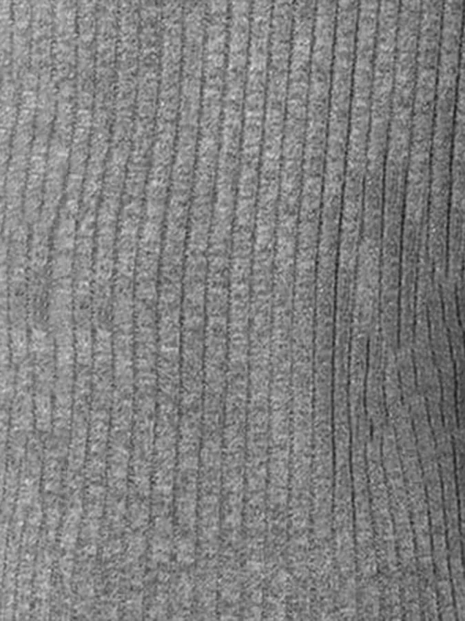 Jersey de punto jacquard gris ligero para mujer | Ideal para otoño/invierno