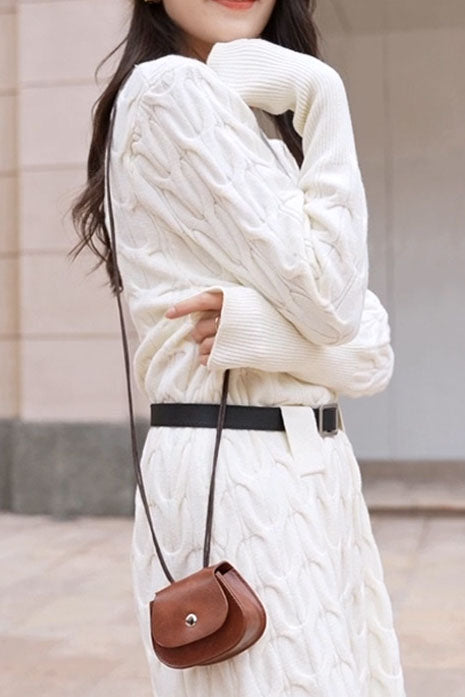 Mini bolso de hombro versátil de estilo vintage