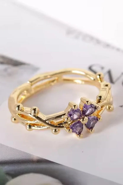 Purple Leaf Ring