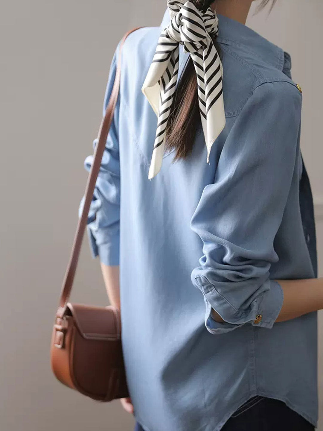 Jocelyn Vintage Lapel Denim Shirt