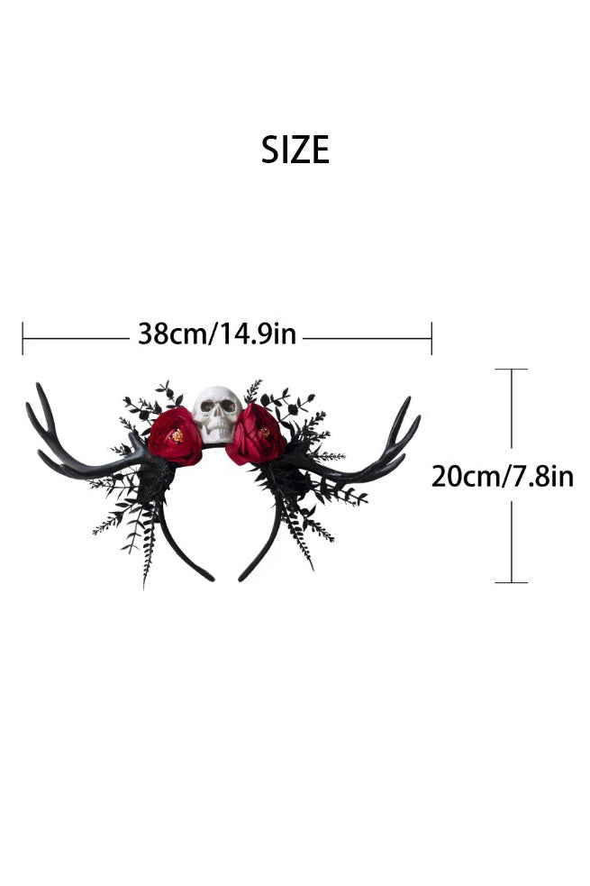 Diadema de calavera con aro de no muertos