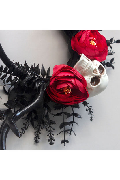 Diadema de calavera con aro de no muertos