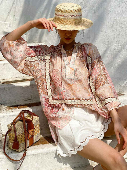 Katherine Loose Bohemian Printed Top