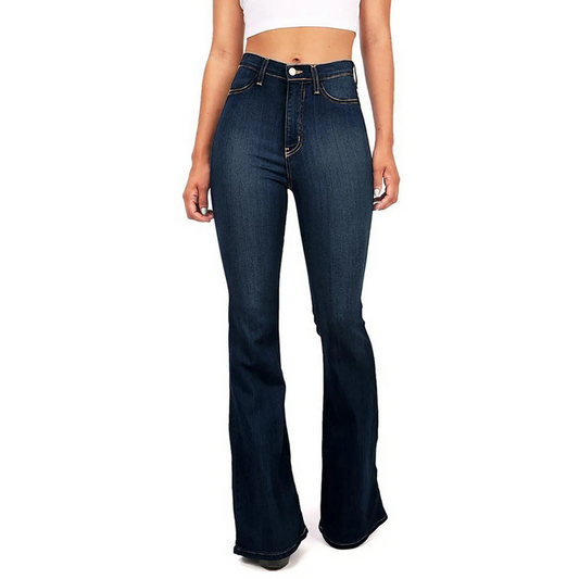 Women's High-Cut Skinny Bell Bottom Denim Flared Pants | Ideal for All Seasons
