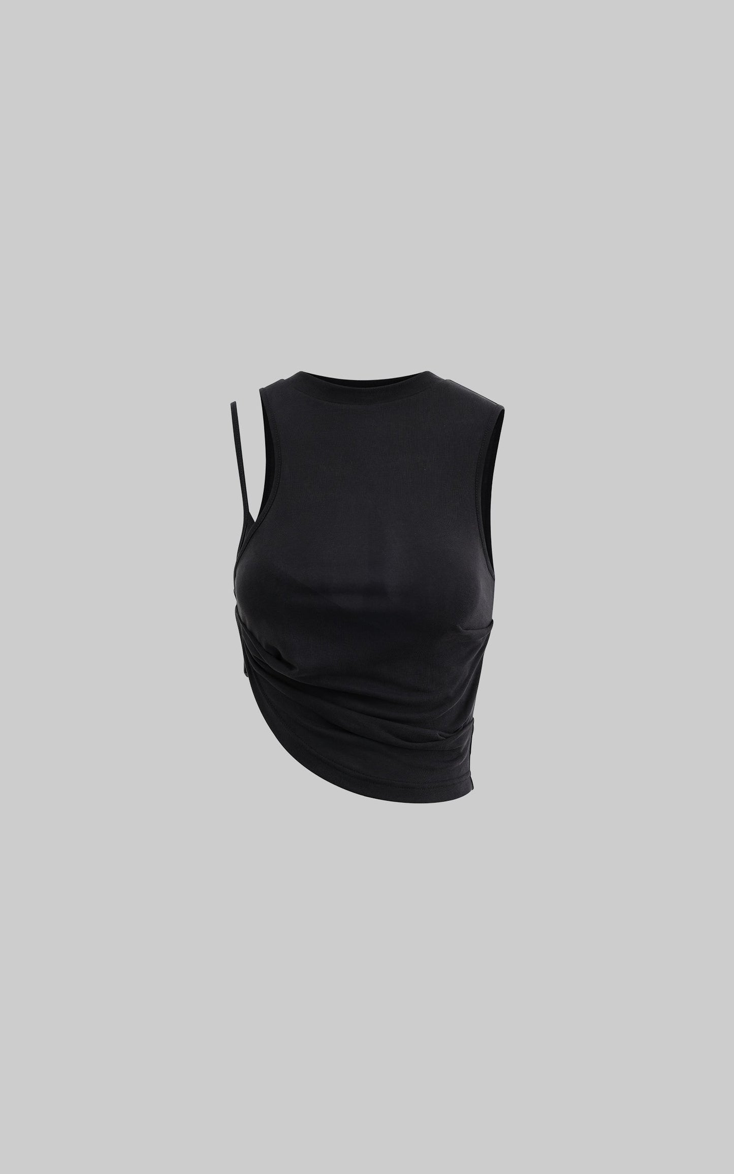 Asymmetrical Strap Cropped Tank Top