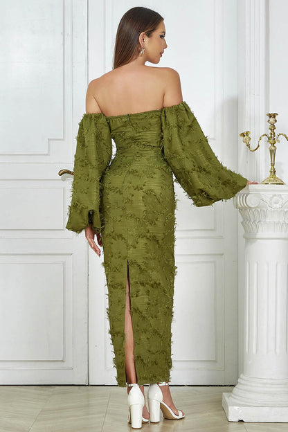 Vestido de noche largo sexy sin tirantes