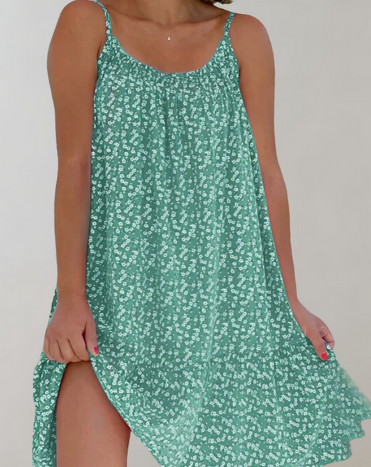 Vestido midi clásico de verano para mujer con estampado | Ideal para verano/primavera
