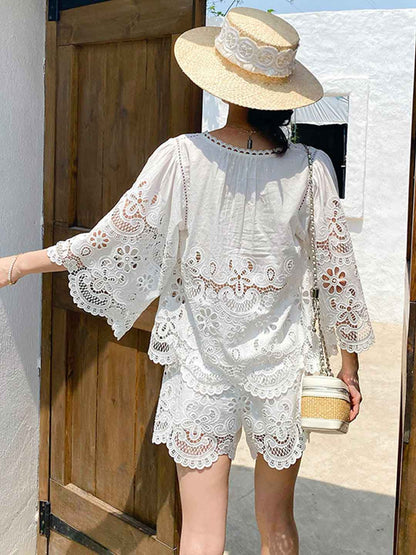 Morgan Vacation Embroidered Shorts