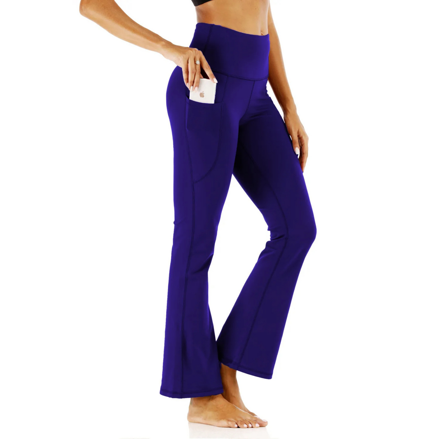 Women's Soft Stretch High Waisted Flared Trousers | Ideal for Everyday Wear