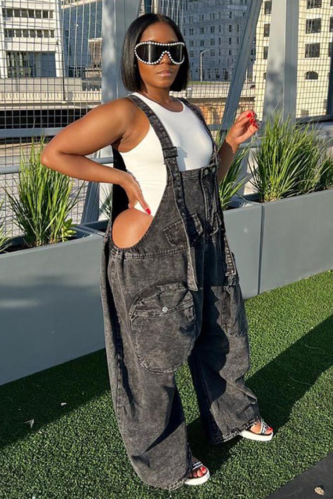 Mono de bolsillo extragrande de moda