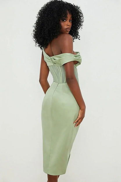 Conjunto de traje de baño estilo vintage verde manzana