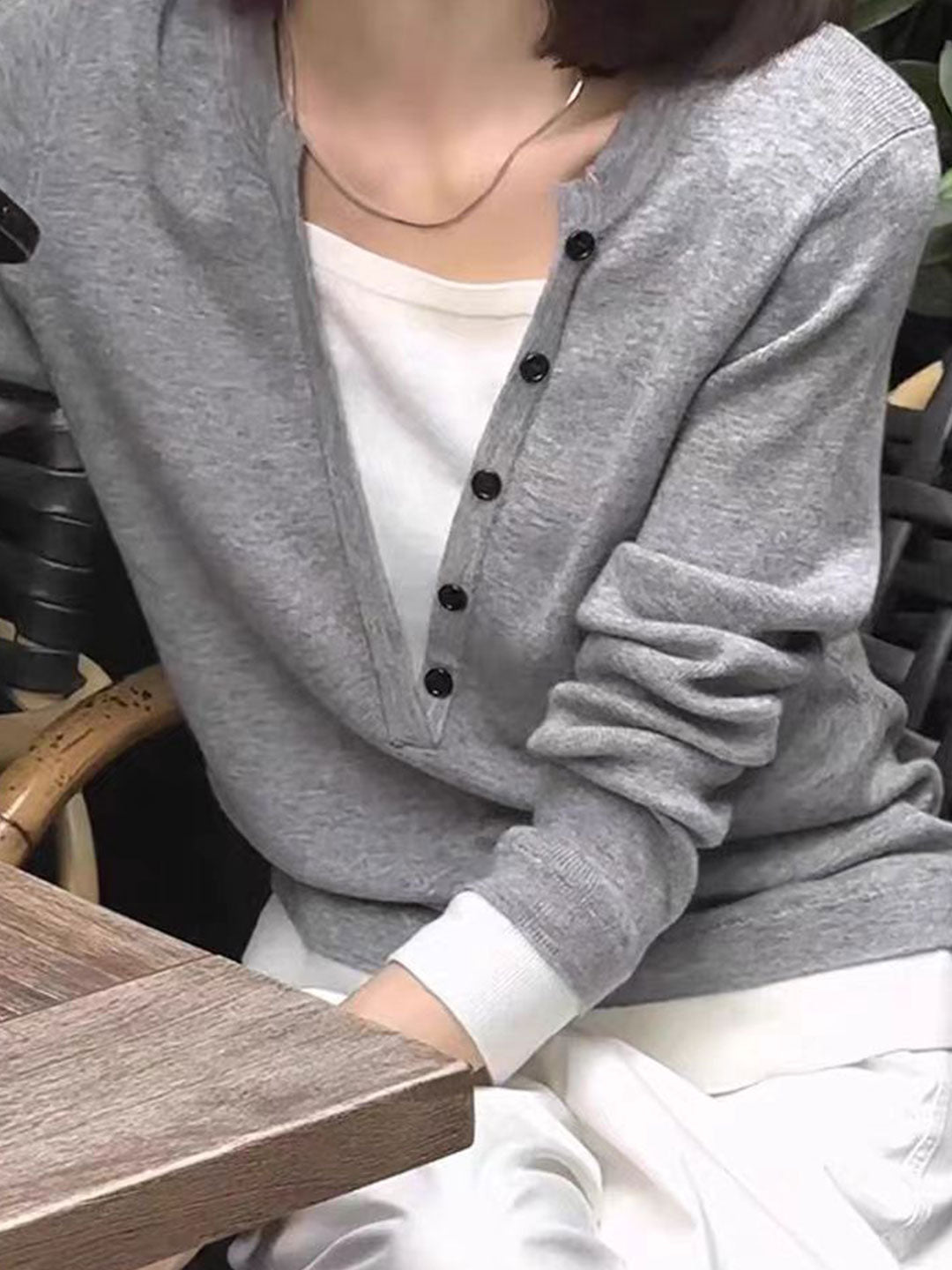 Madison Crew Neck Solid Color Top