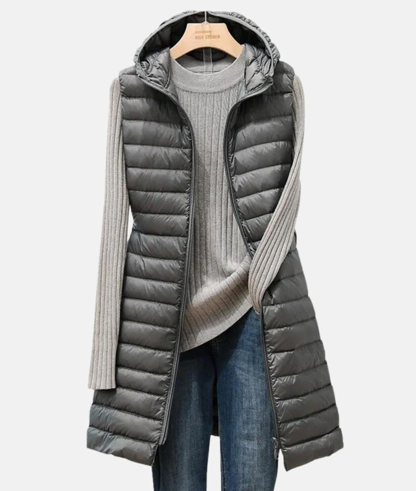 Terrell - Chaqueta larga acolchada ligera - Casual - Estilo moderno - Ideal para el invierno