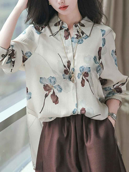 Payton Retro Contrasted Color Printed Shirt
