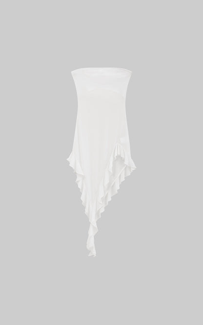 Asymmetric Ruffle Dress