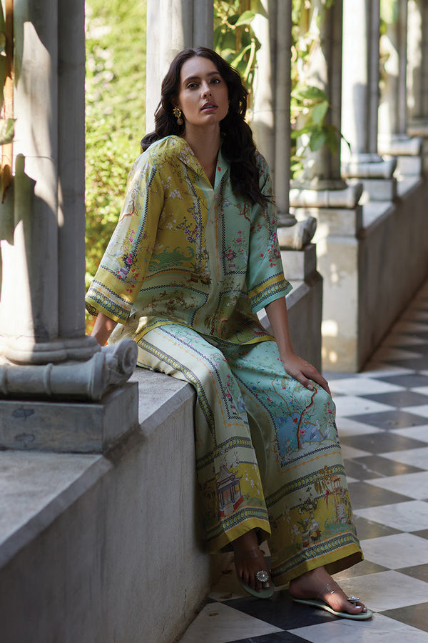 Flair Fusion Flowers Pants Set