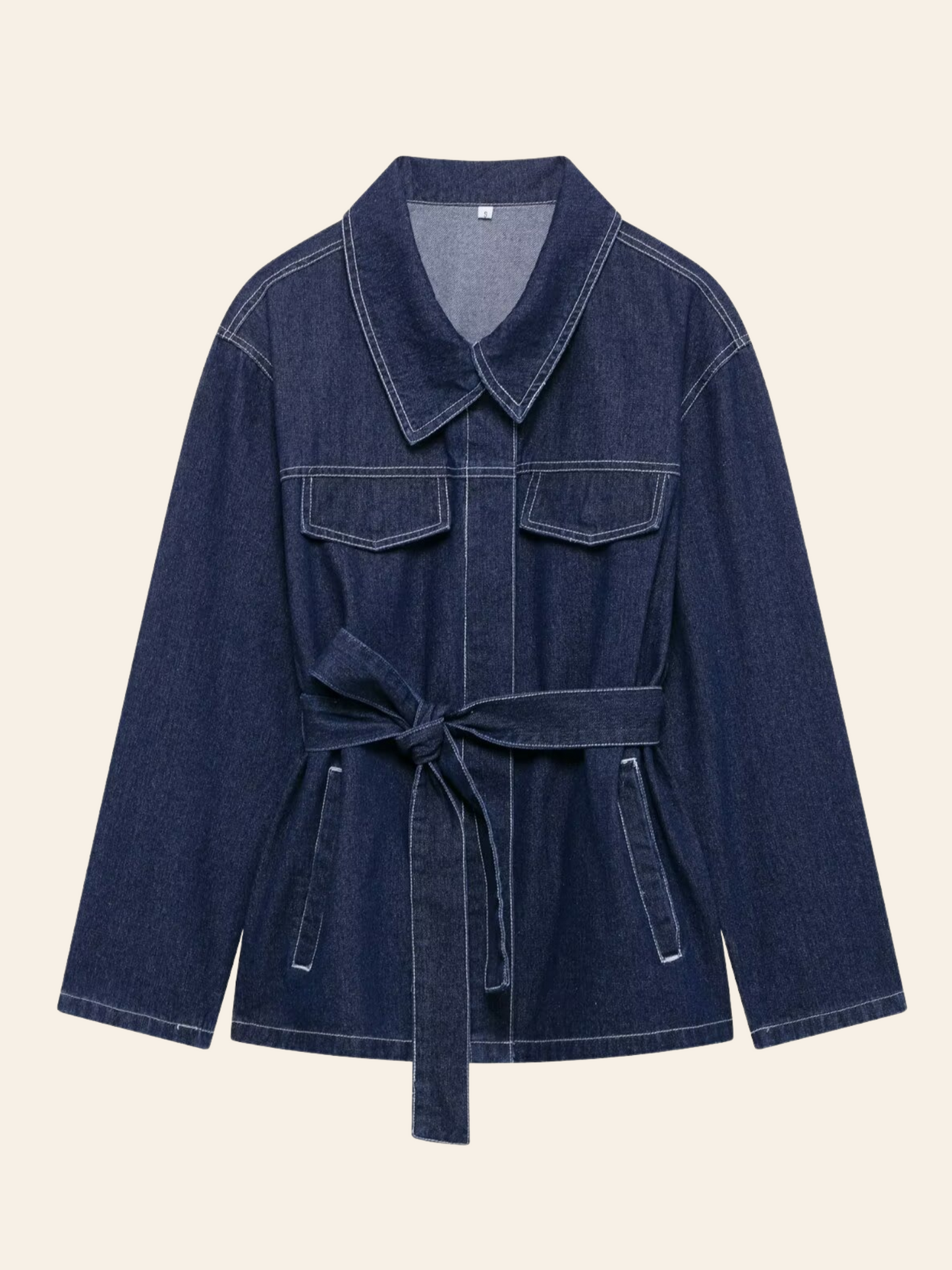 Lexie Belted Denim Jacket