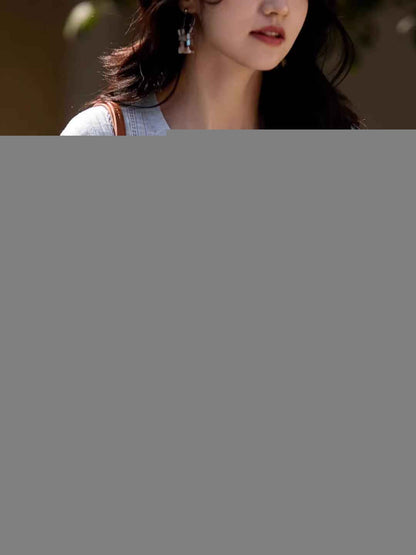 Rachel Classic V-Neck Solid Color Hollowed Knitted Top