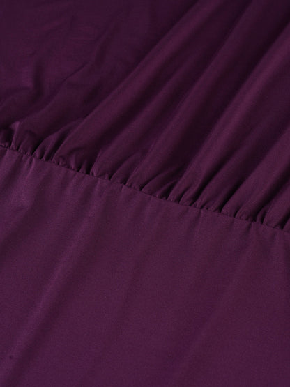 Off-shoulder, Two-way Batwing Sleeve, Solid Color, Loose Fit, Slimming, Asymmetrical Short Dress