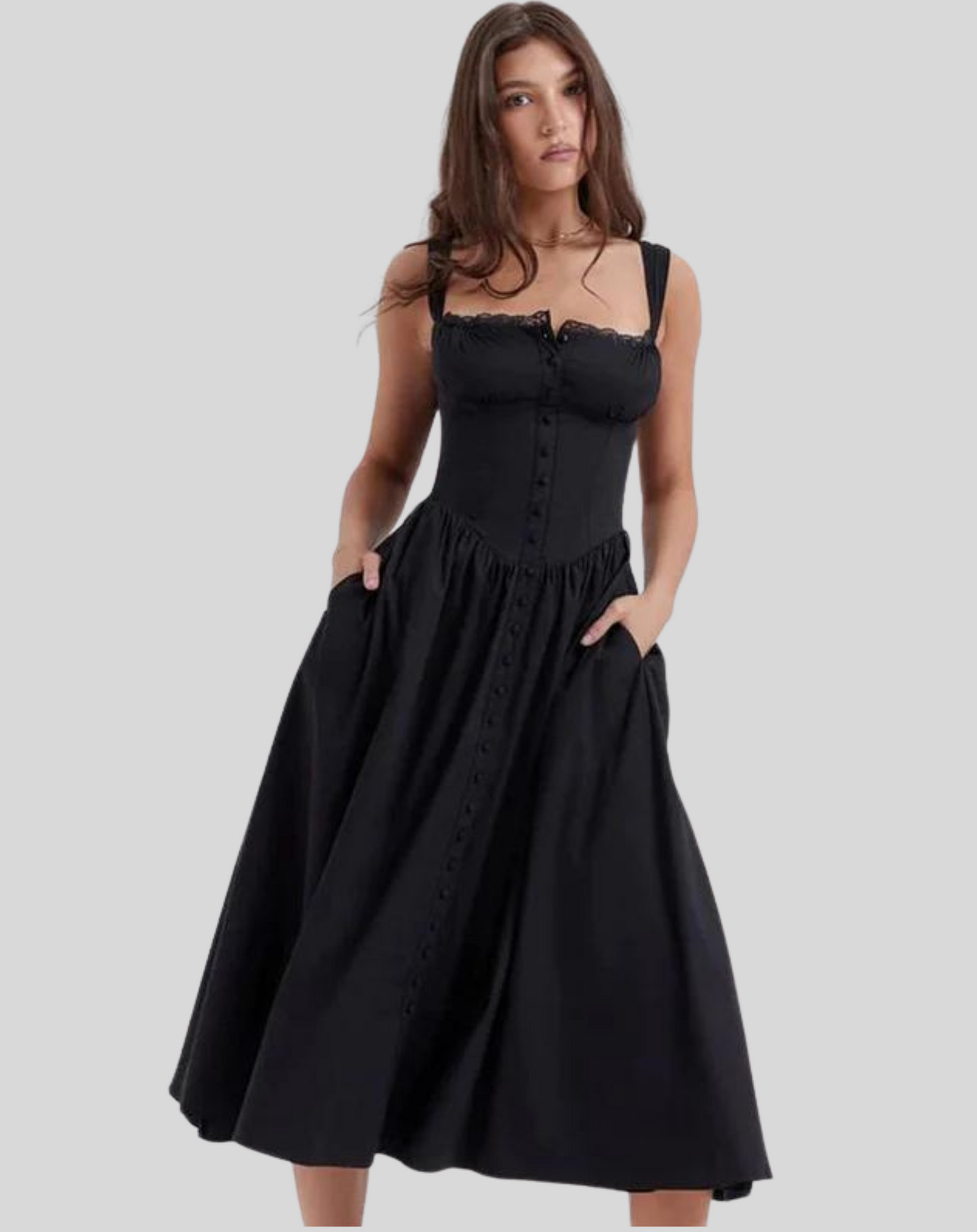 Vestido midi ajustado para mujer | Ideal para primavera/verano