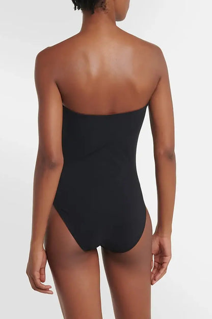 Conjunto de traje de baño de una pieza con bloques de color