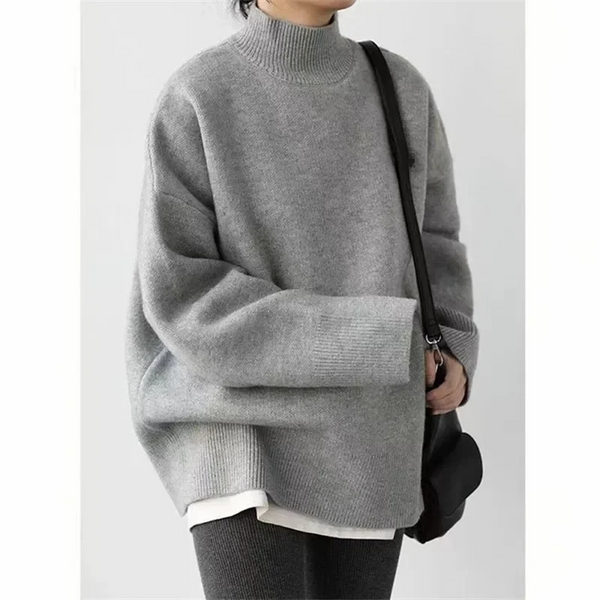 Jersey de cuello alto extragrande para mujer | Ideal para otoño/invierno