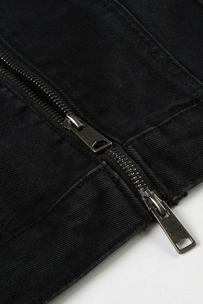 Black Washed Denim Jacket