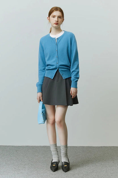 Casual Solid Knit Sweater Cardigan