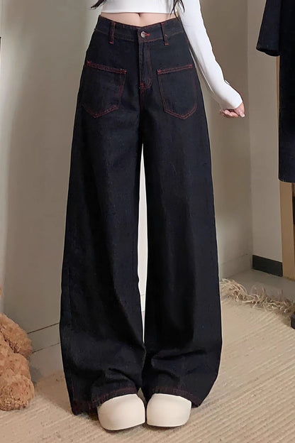 Slim Fit Snake Embroidered Denim Pants